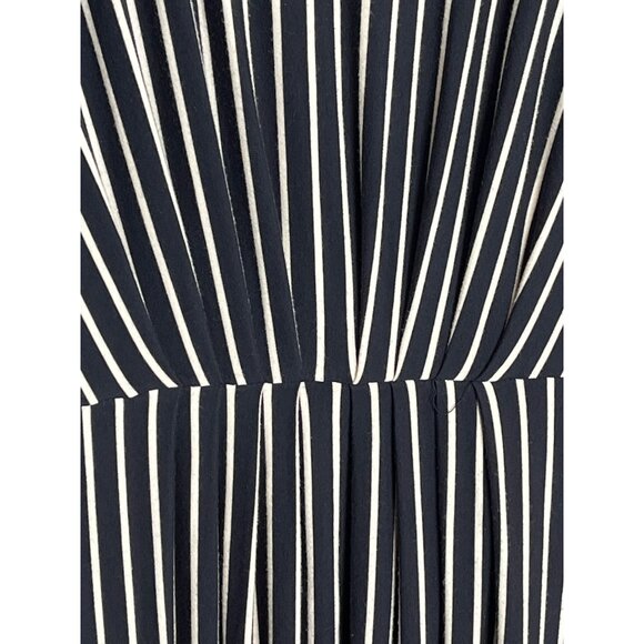 Isaac Mizrahi Striped Maxi Dress Black White Sleeveless Size Medium - Picture 6 of 11